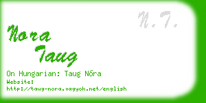 nora taug business card